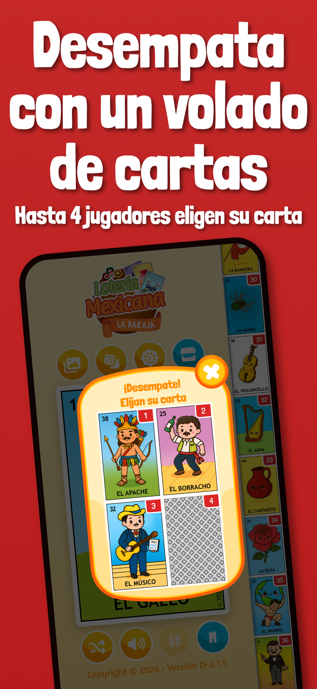 Sistema de desempate con volado de cartas