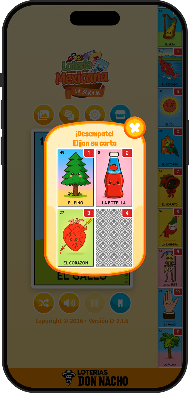 App Lotería Mexicana La Baraja