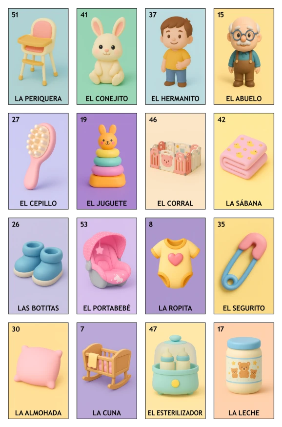 Baby Shower - Paquete Evento, Colección A (50 Tablas)