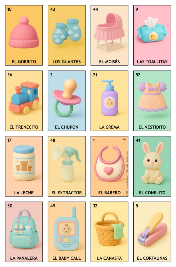 Baby Shower - Paquete Evento, Colección B (50 Tablas)