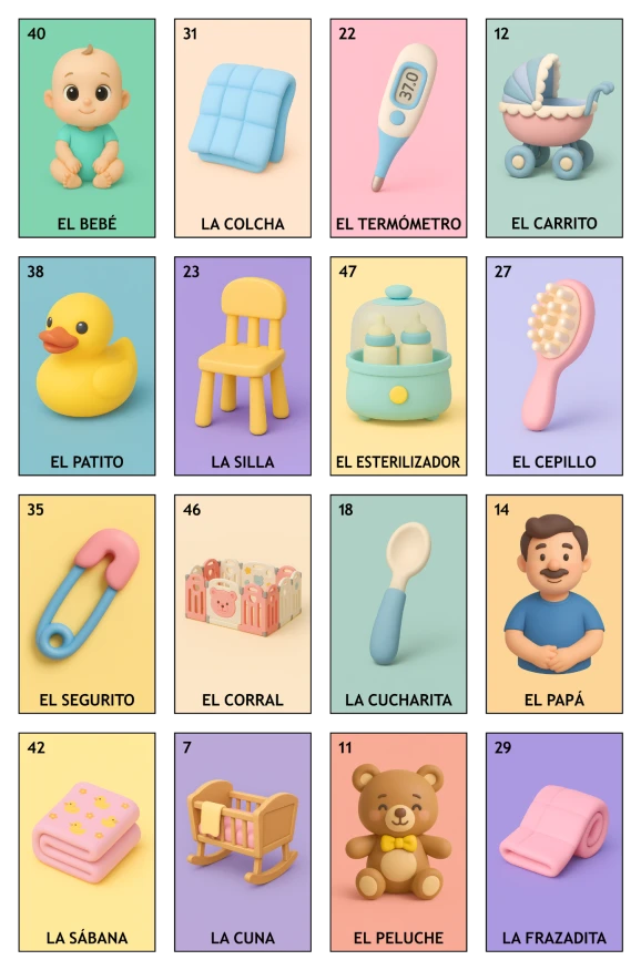 Baby Shower - Paquete Evento, Colección B (50 Tablas)