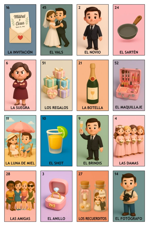 Despedida de Soltera - Paquete Kermés, Colección Maestra (100 Tablas)