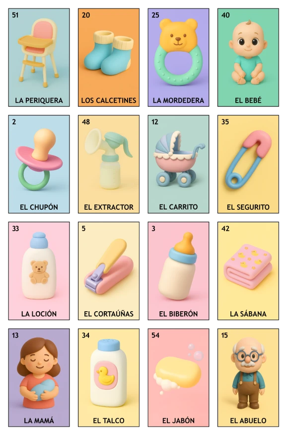 Baby Shower - Paquete Familiar, Colección 3 (20 Tablas)