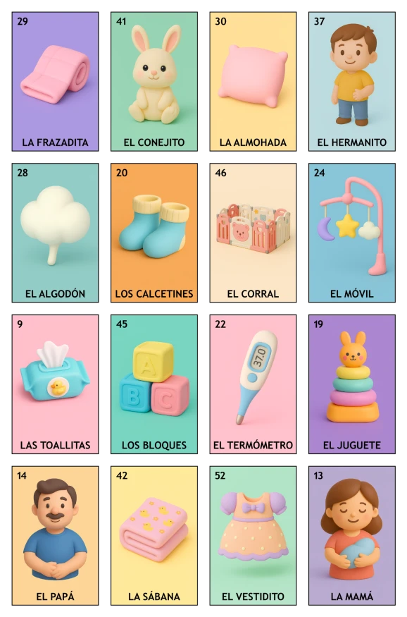 Baby Shower - Paquete Familiar, Colección 3 (20 Tablas)